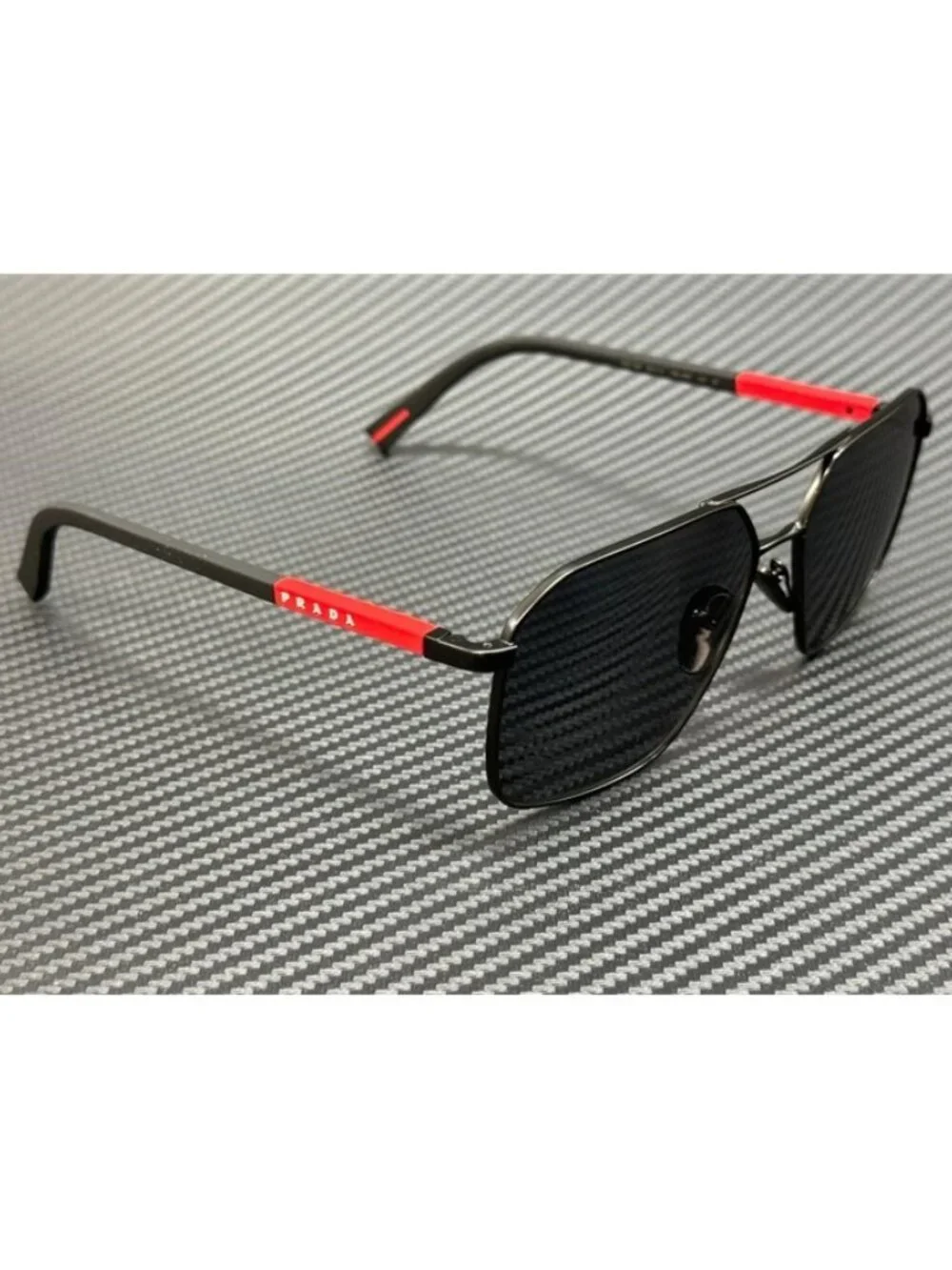 New Prada Linea Rossa Men Matte Black Sunglasses 60-14-145